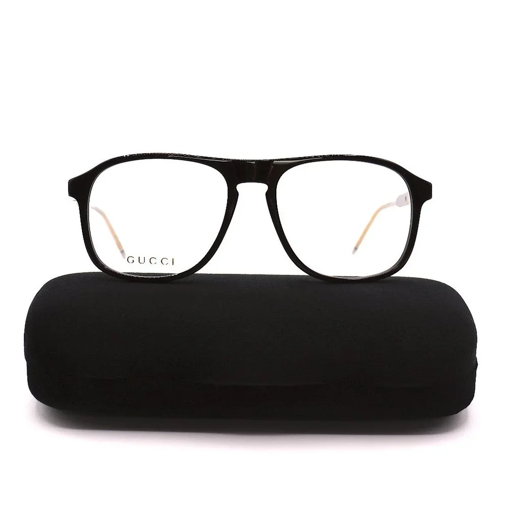 NEW GUCCI GG0844O 001 BLACK AUTHENTIC EYEGLASSES FRAME - Picture 5 of 12